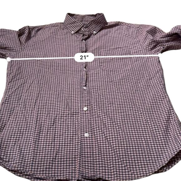 Bonobos Slim Fit Pink & Blue Check Long Sleeve Button Down Shirt Sz M - Picture 7 of 8